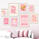Pastel Pink Gallery Wall Art Canvas Posters